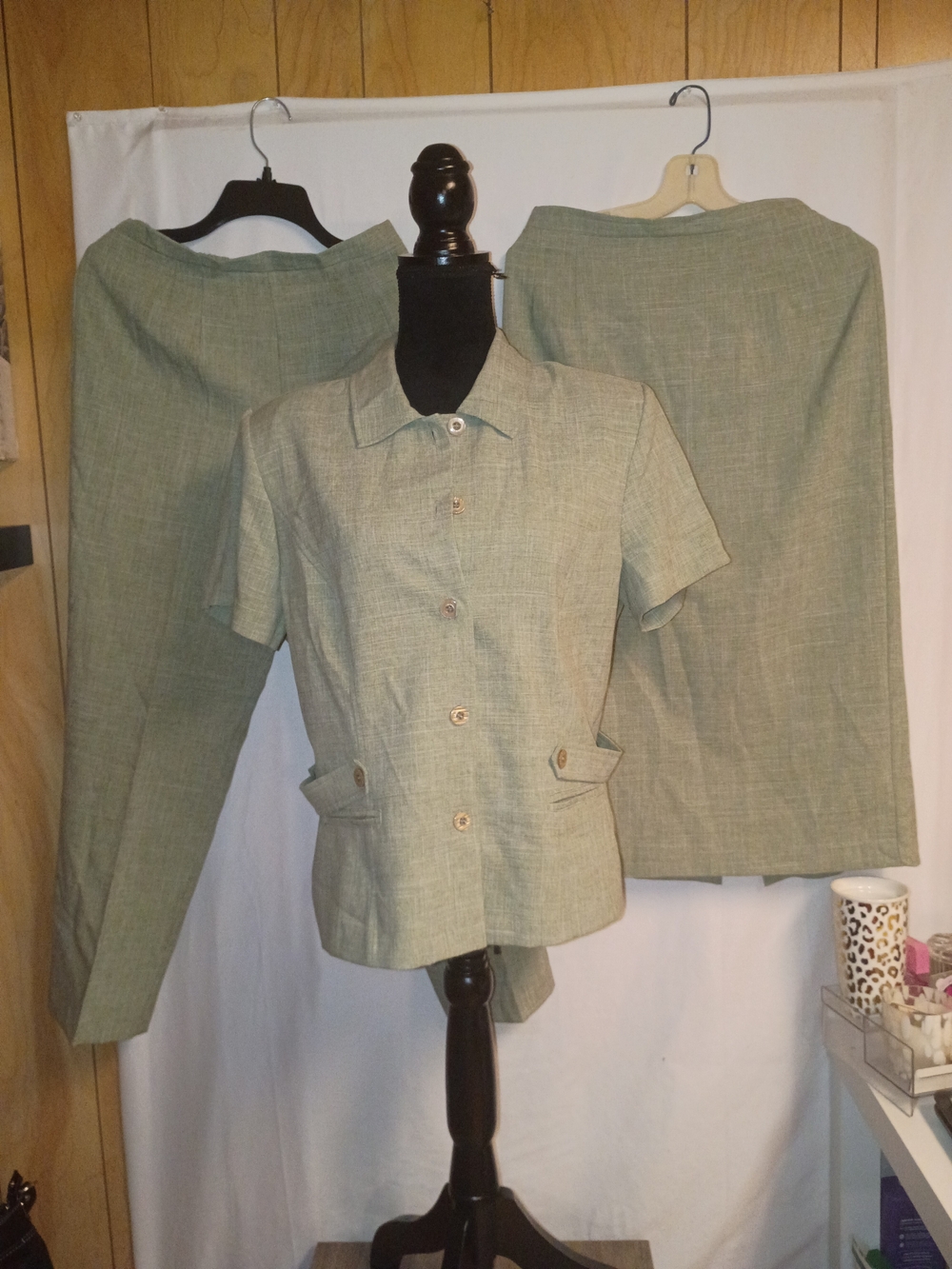 Sag Harbor Three-Piece Light Sage Green Suit Set